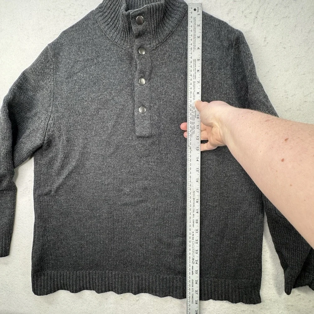 Banana Republic Lambswool Cashmere Knit Henley Pullover Sweater‎ Men's Sz Large